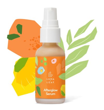 Vitamin C Serum for Face - LUMA & LEAF Brightening Serum with Jojoba Oil, Reduces Dark Spots, Uneven Skin Tone, Discoloration, and Sensitive Skin Care – 1 FL Oz